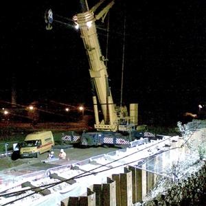 night time construction