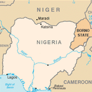 Map showing River Benue