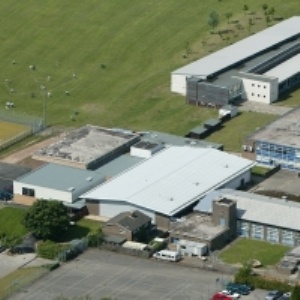Aerial view of the school